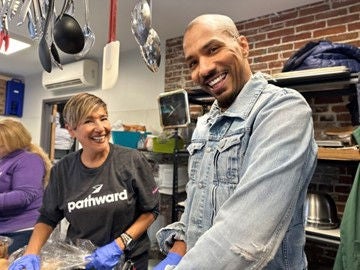 Pathward team volunteers in Easton, Pennsylvania