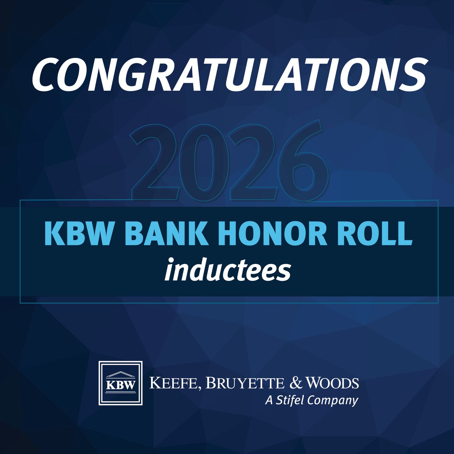 Keefe, Bruyette & Woods (KBW) 2026 Bank Honor Roll